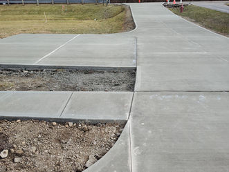 Completed concrete work