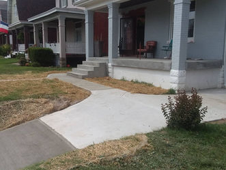 Completed concrete work