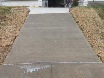 Completed concrete work
