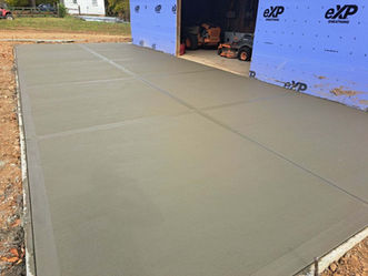 Completed concrete work