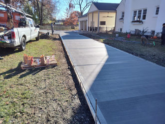 Completed concrete work