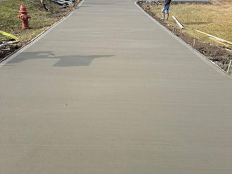 Completed concrete work