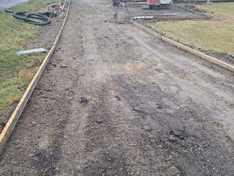 Completed concrete work